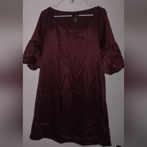 Mixit Ladies Size L Plum Color Mixit Top Dress Blouse